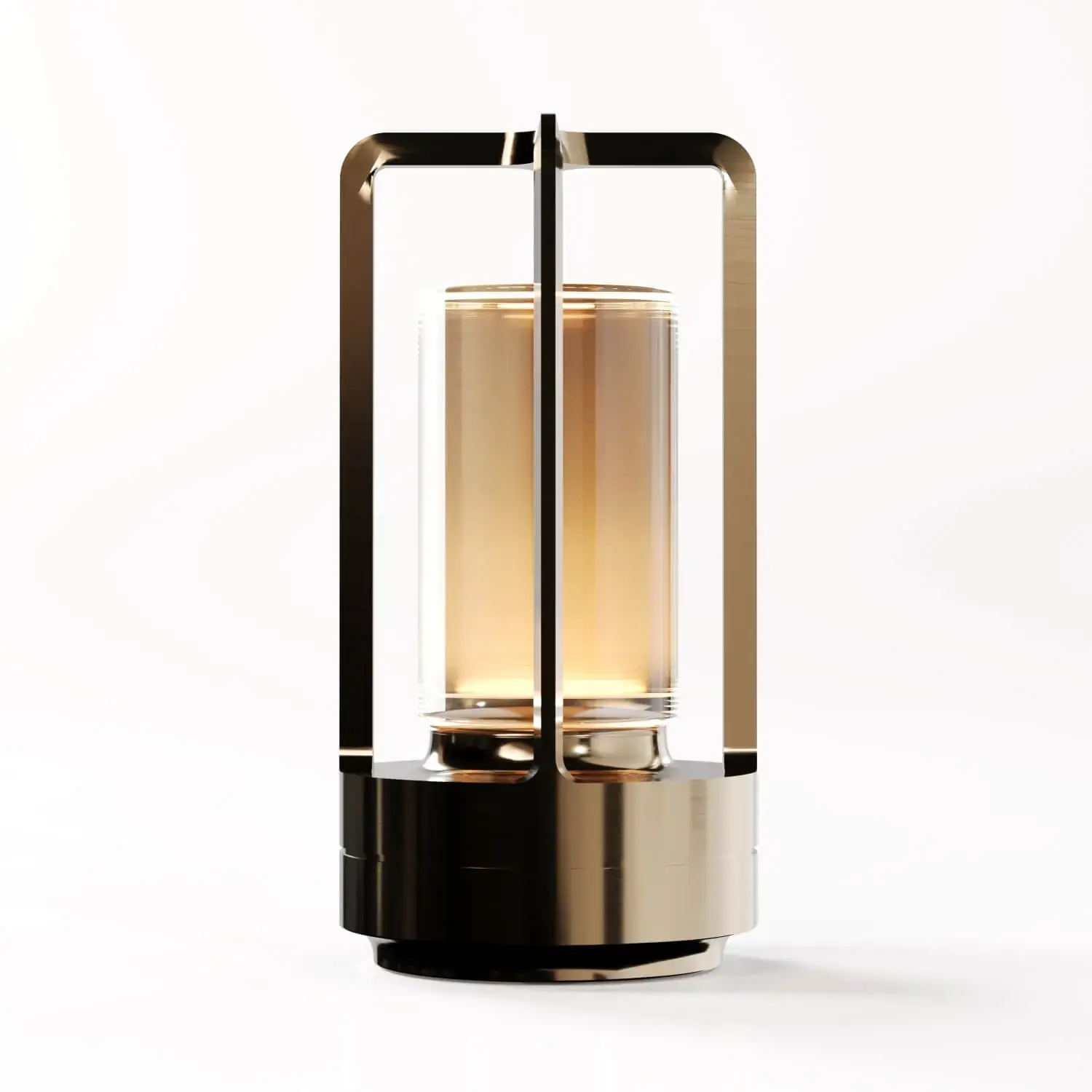 Aira rechargeable table lamp in brass finish