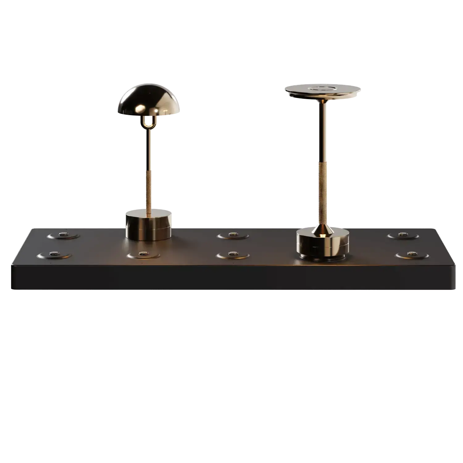 Charging station detail showing power connection