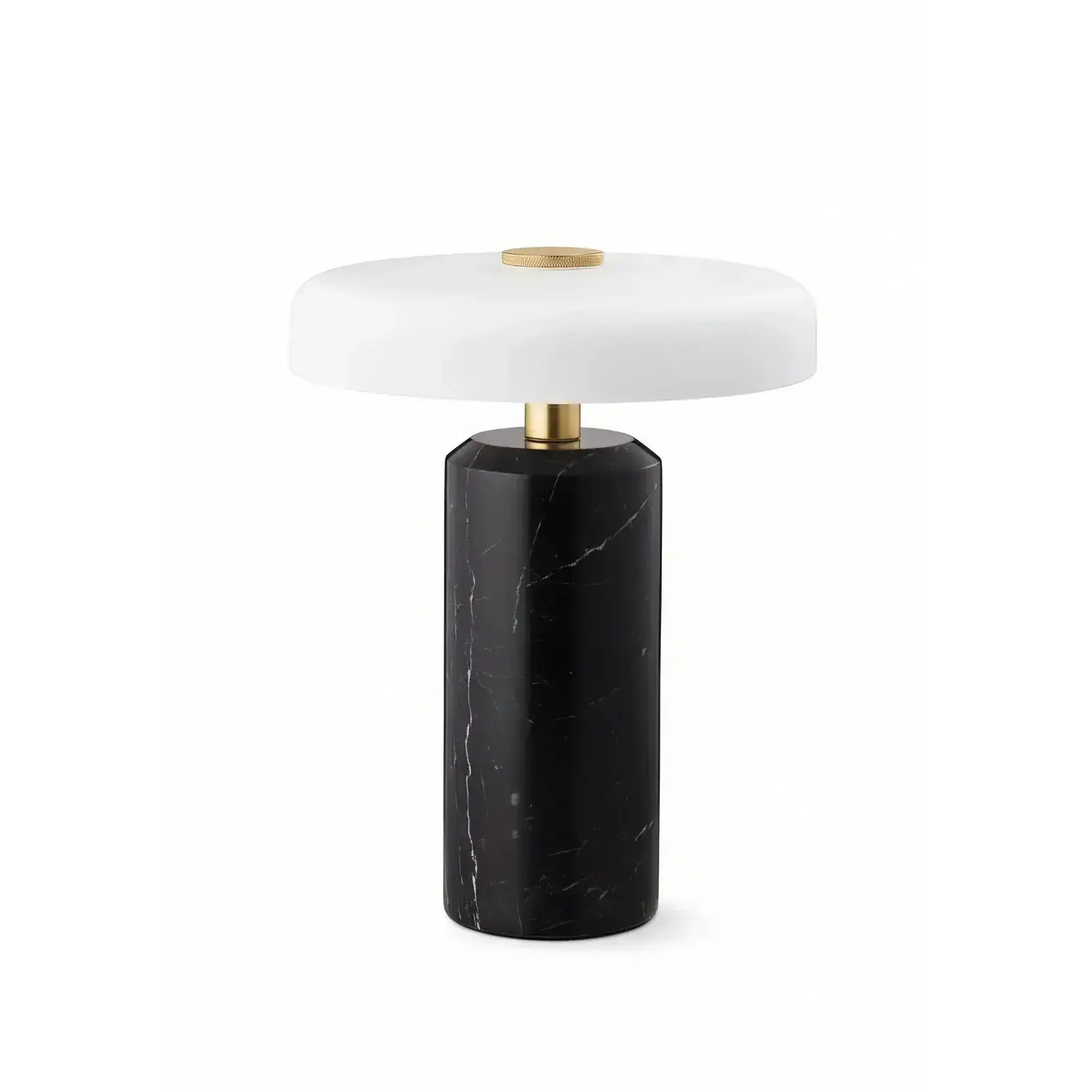 Delos marble table lamp in Foresta dark marble