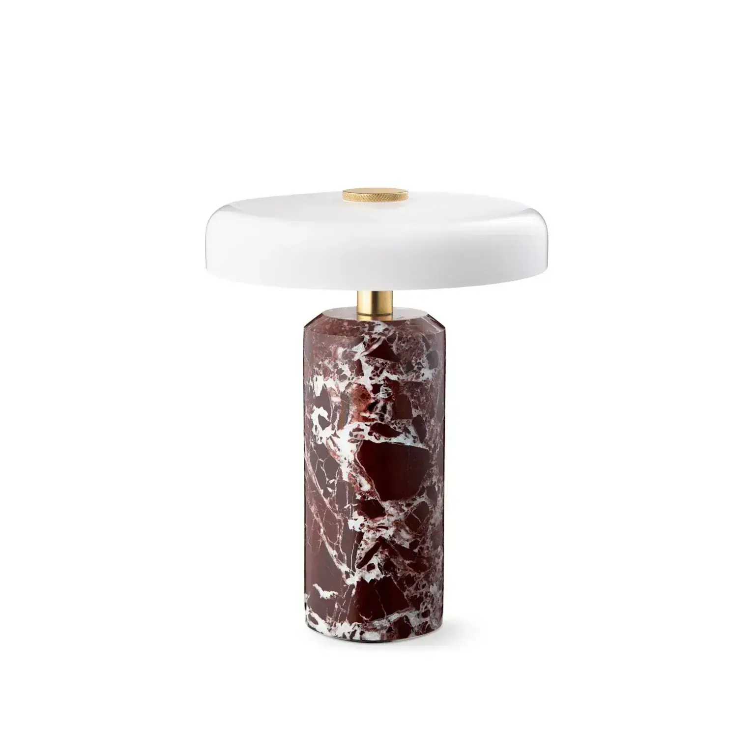 Delos marble table lamp in Rosso red marble