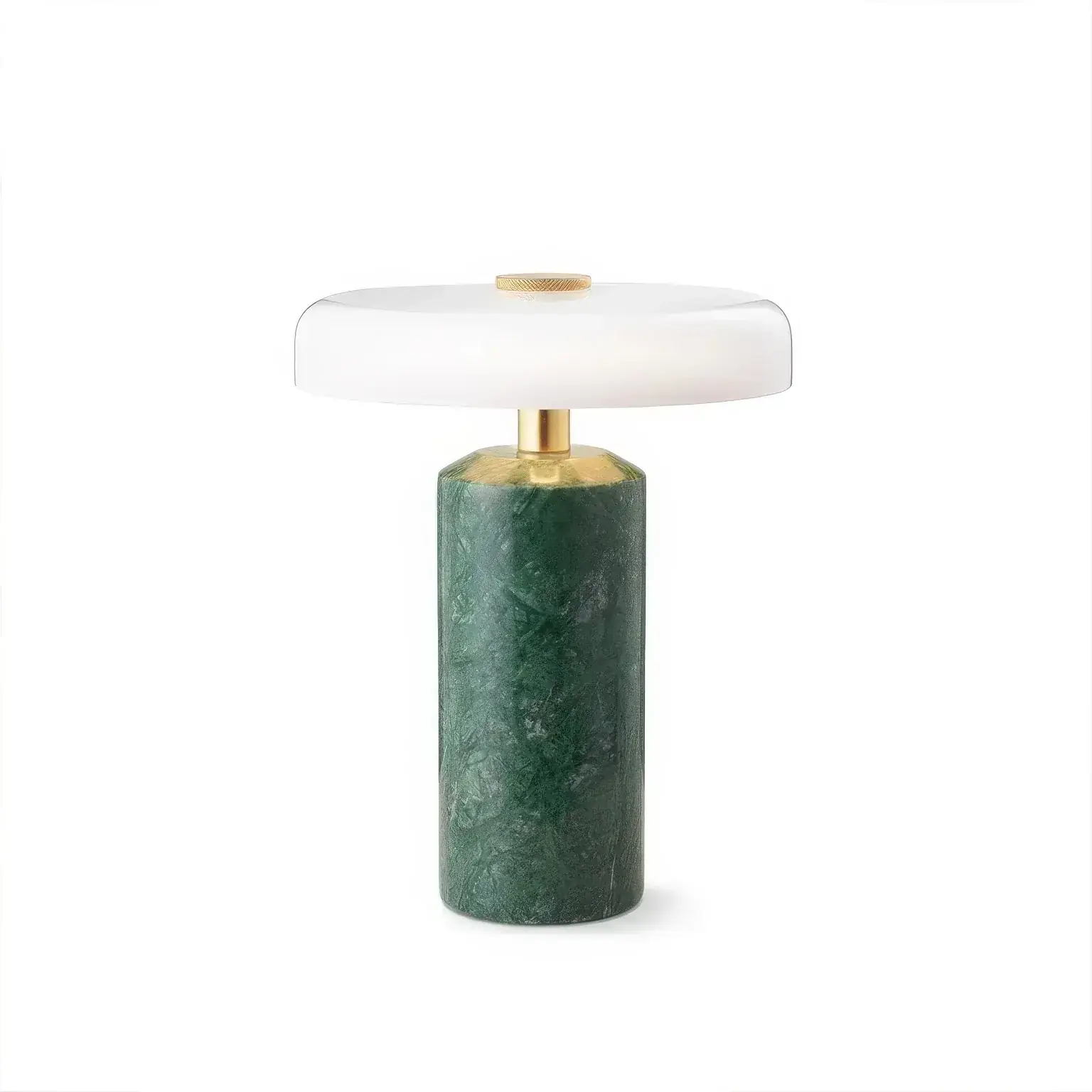 Delos marble table lamp in Verde green marble