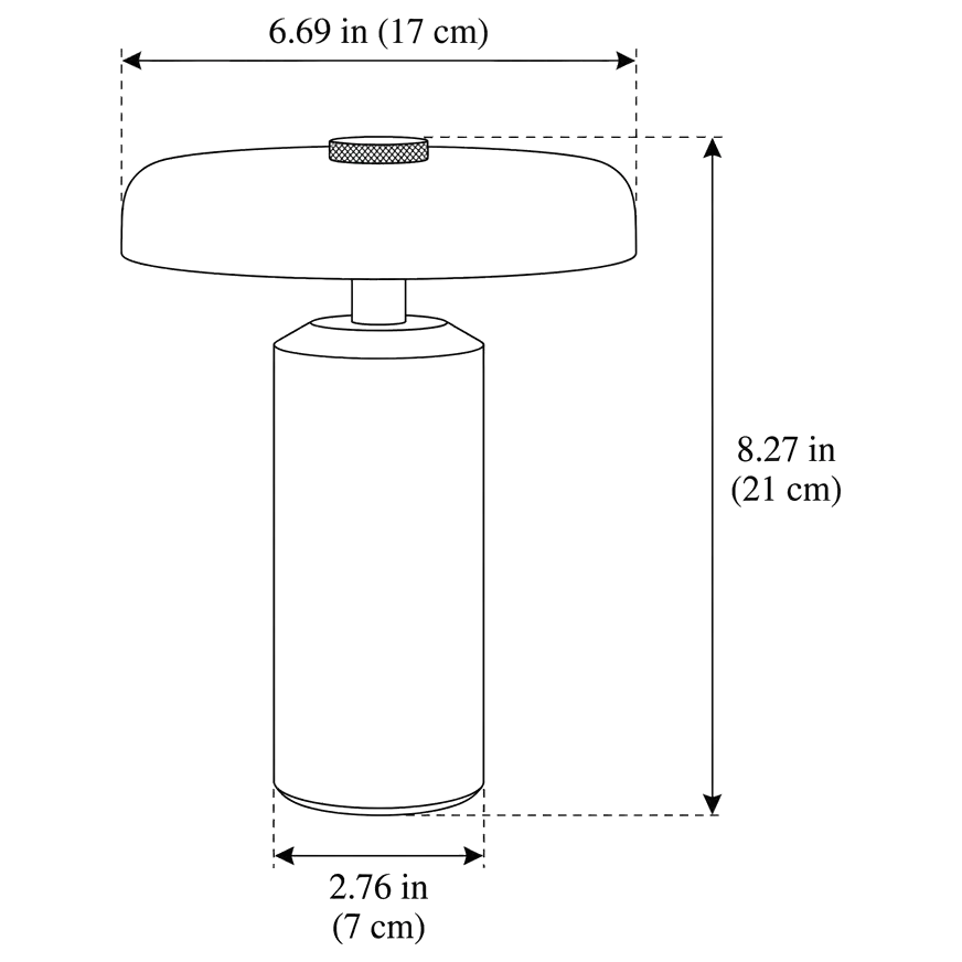 Delos Marble Table Lamp — dimensions