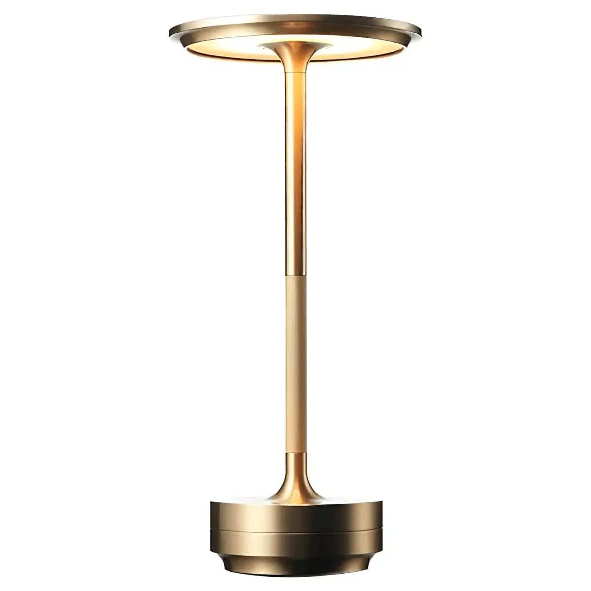 Shelby Studio rechargeable table lamp in brass