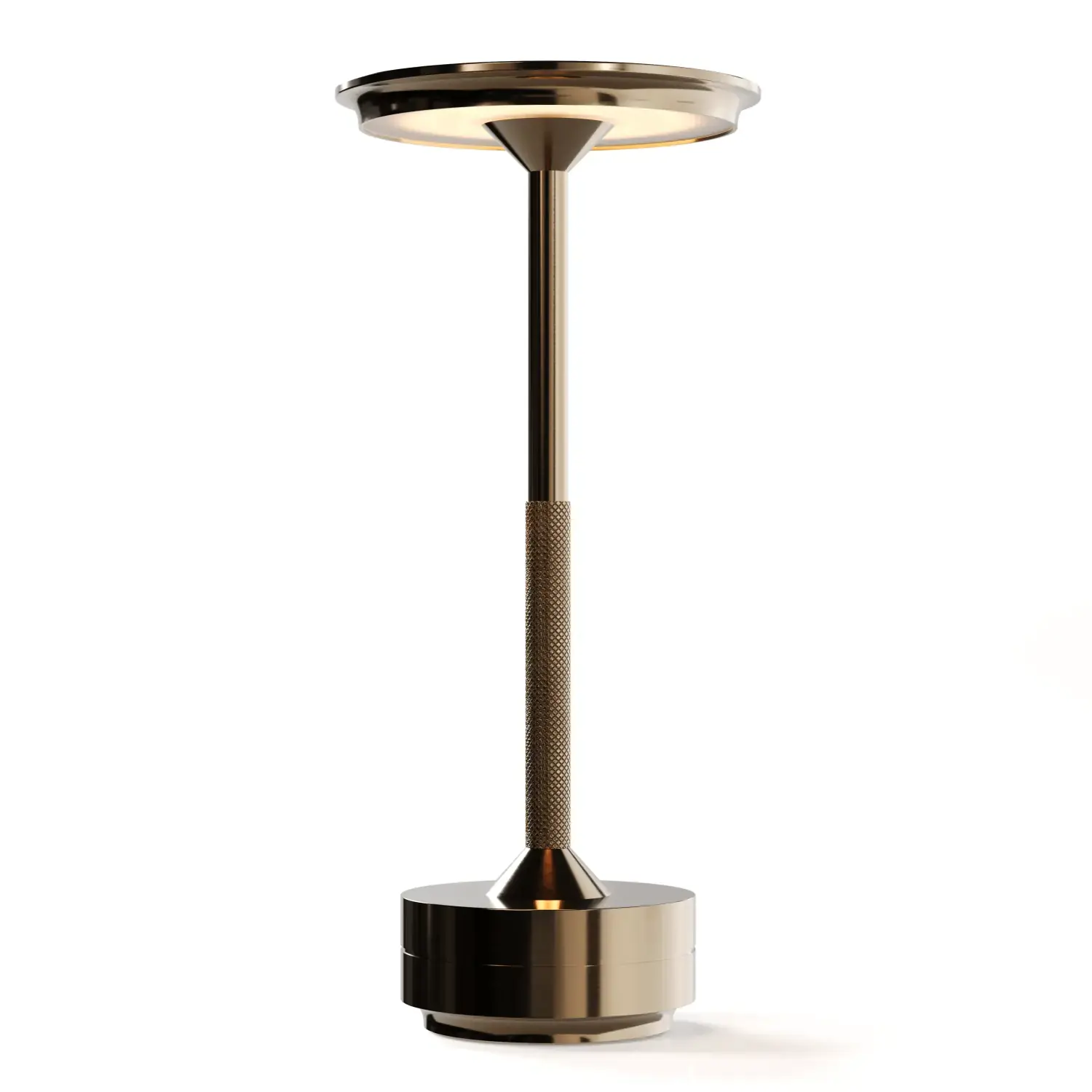 Shelby rechargeable table lamp in brass finish