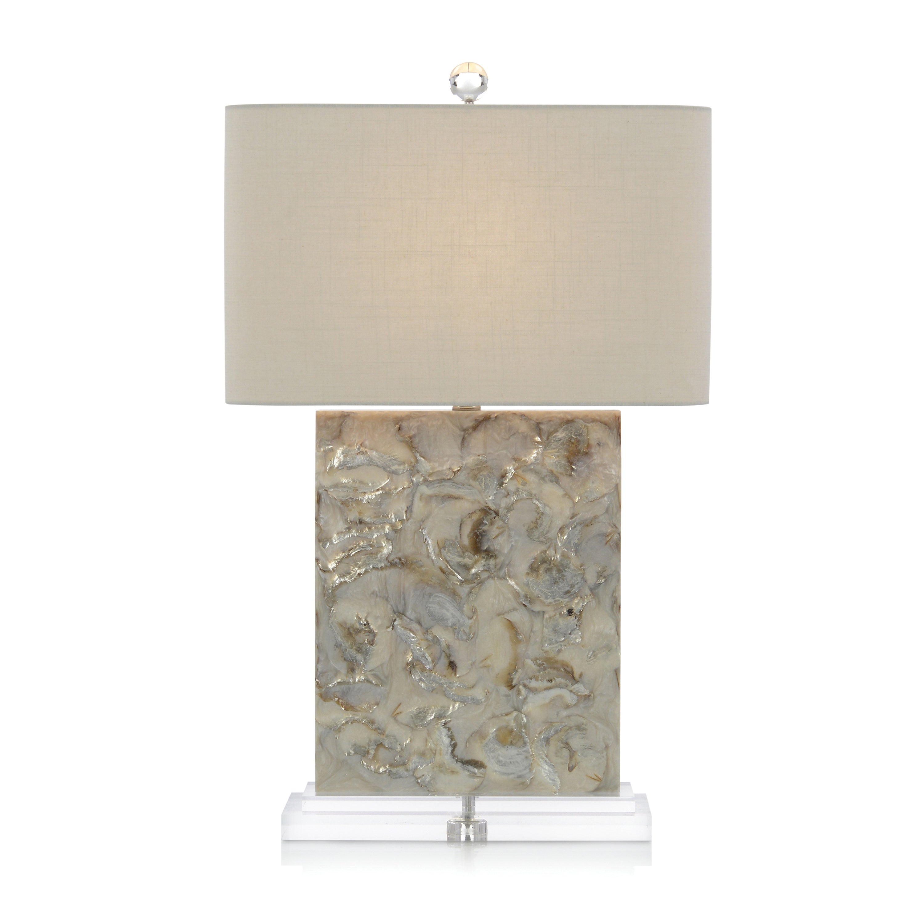 Creamy White and Sultry Grey Table Lamp