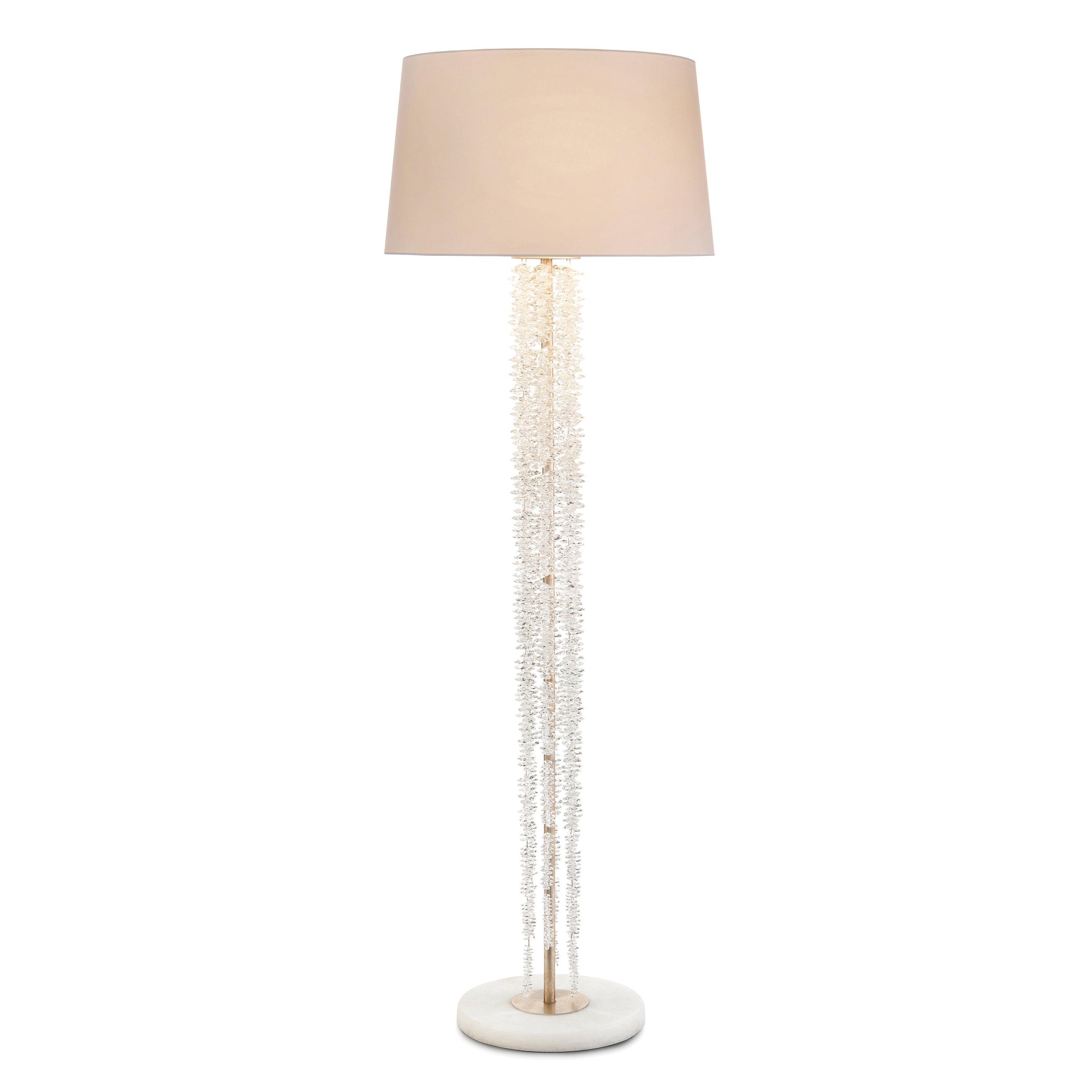 Cascading Crystal Waterfall Floor Lamp